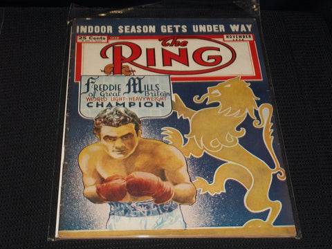 1948 NOVEMBER THE RING MAGAZINE - FREDDIE MILLS FRONT COVER - E 3982