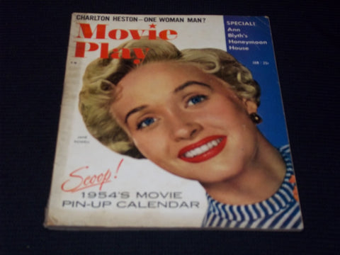 1954 JANUARY MOVIE PLAY MAGAZINE - JANE POWELL FRONT COVER - E 14242