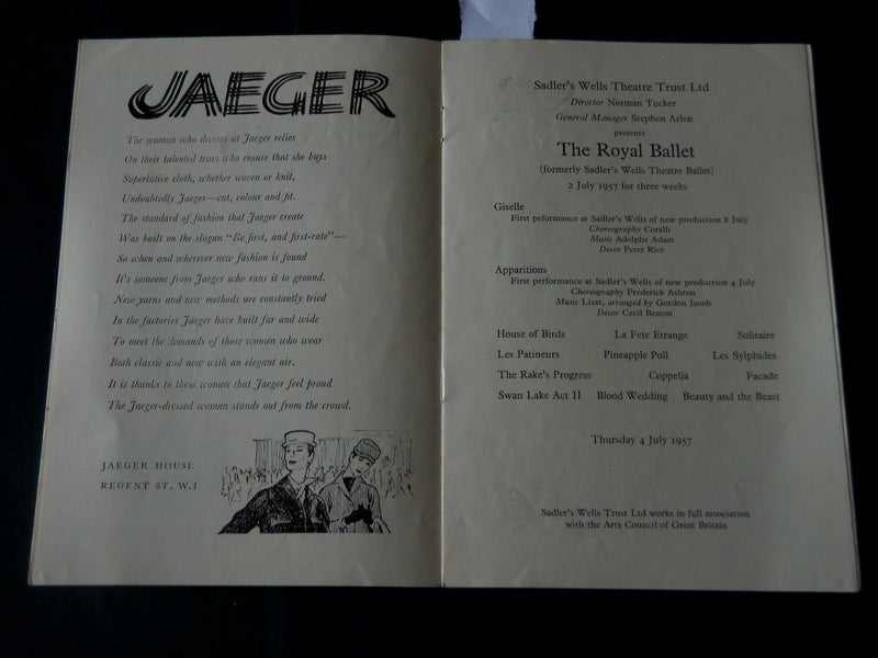 1957-1972 SADLER'S WELLS THEATRE PROGRAMS LOT OF 3 - LONDON - J 3886
