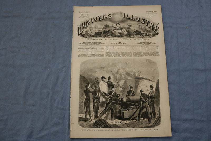 1861 FEB 14 L'UNIVERS ILLUSTRE JOURNAL - LE ROI ET LA REINE - FRENCH - NP 8559