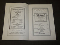1921 APRIL ALL ABOARD PROGRAM - ACCOUNTING DEPT CHICAGO - MILWAUKEE - J 3492