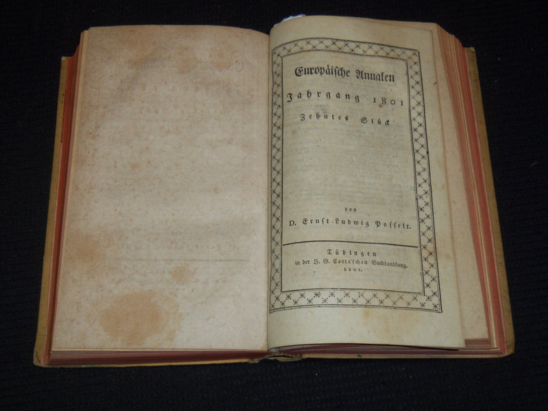 1795-1802 EUROPAISCHE ANNALEN BY ERNST LUDWIG POSSELT VOLUME LOT OF 7 - KD 3479M