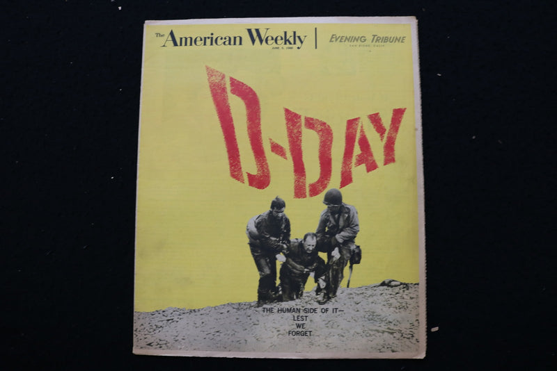 1960 JUNE 5 AMERICAN WEEKLY MAGAZINE - D-DAY COVER - E 25577