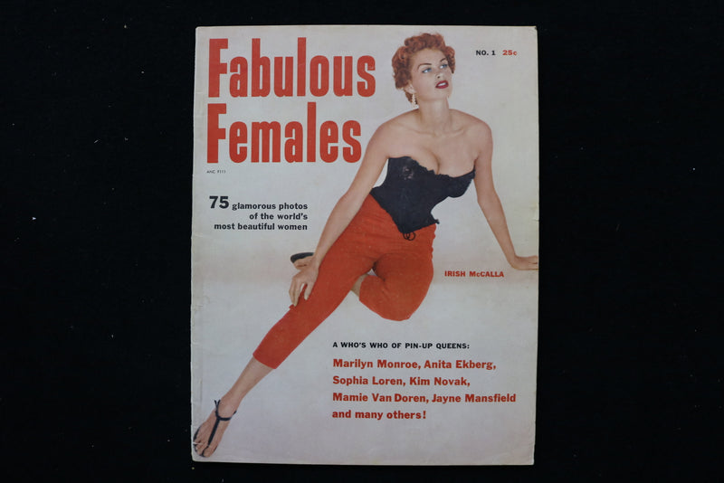 1955 FABULOUS FEMALES MAGAZINE - IRISH MCCALLA - 1ST ISSUE COVER - E 24423