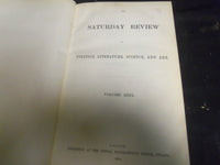 1870 SATURDAY REVIEW 2 BOUND VOLUMES - COMPLETE YR- PUBLISHED IN LONDON - R 1072