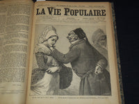 1885 JULY-SEPT LA VIE POPULAIRE MAGAZINE BOUND VOLUME #7- EMILE ZOLA - KD 7462C