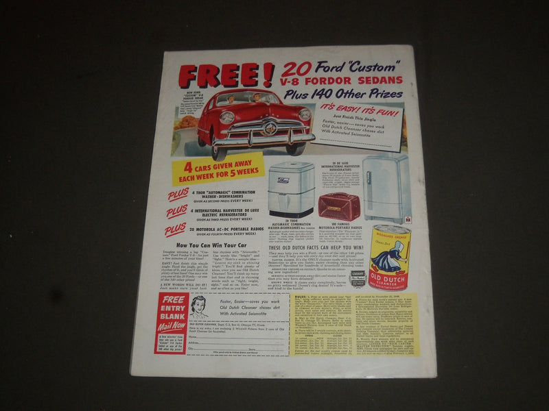1949 SEPTEMBER MCCALL'S MAGAZINE - NICE COVER, STORIES & ADS - SP 6840