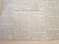 1922 APRIL 27 NEW YORK TIMES - CREATOR OF NICK CARTER KILLS HIMSELF - NT 5767