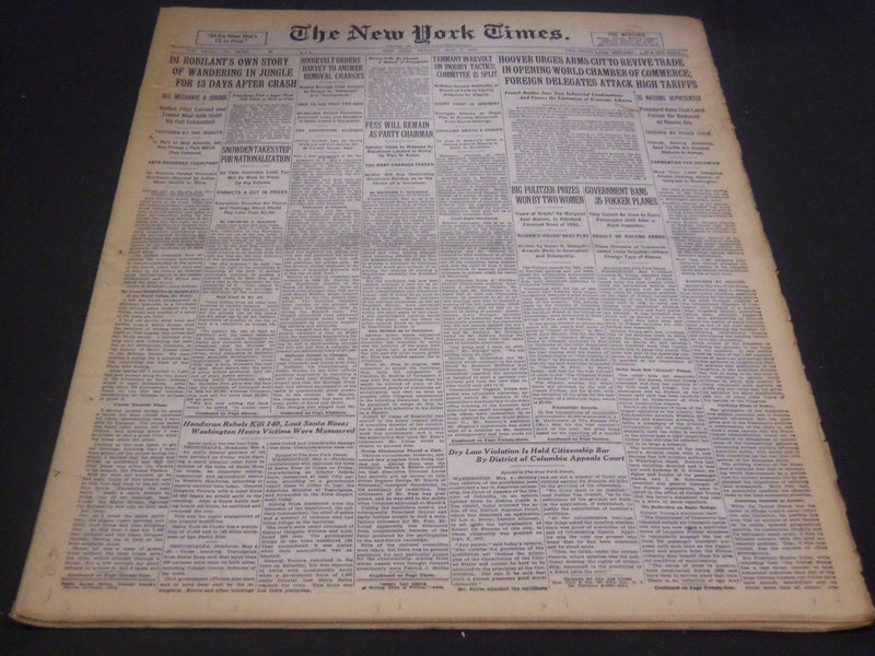 1931 MAY 5 NEW YORK TIMES - DI ROBILANT'S OWN STORY IN JUNGLE - NT 5033