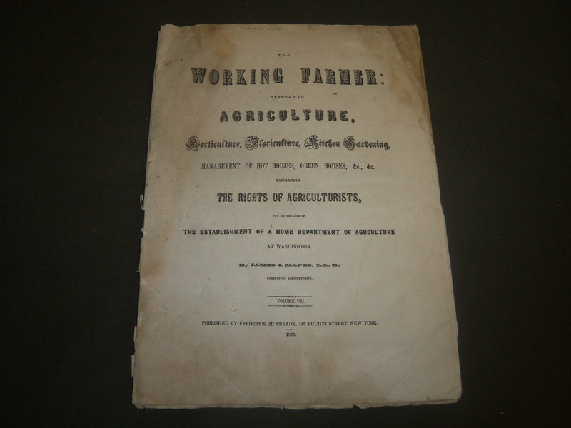 1856 FEBRUARY 1 THE WORKING FARMER DEVOTED TO AGRICULTURE NEWSPAPER - NP 4248