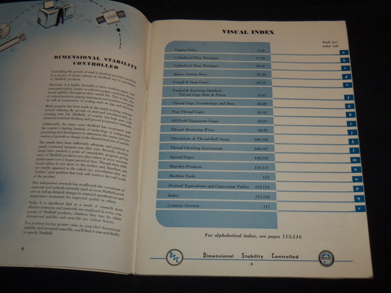 1952 SHEFFILD GAGES CATALOG FG-5253 - DAYTON OHIO - J 8152