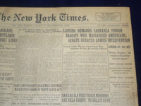 1916 JANUARY 13 NEW YORK TIMES- LANSING DEMANDS CARRANZA PUNISH BANDITS- NT 9058