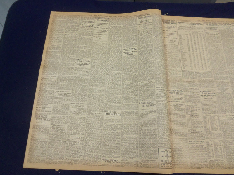 1917 JULY 14 NEW YORK TIMES - RUMOR KAISER HAS ABDICATED - NT 9303
