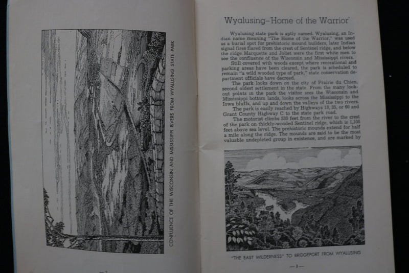 1948 SOUTHWEST WISCONSIN THE BLACKHAWK COUNTRY TRAVEL GUIDE - SOFTCOVER - K 2233