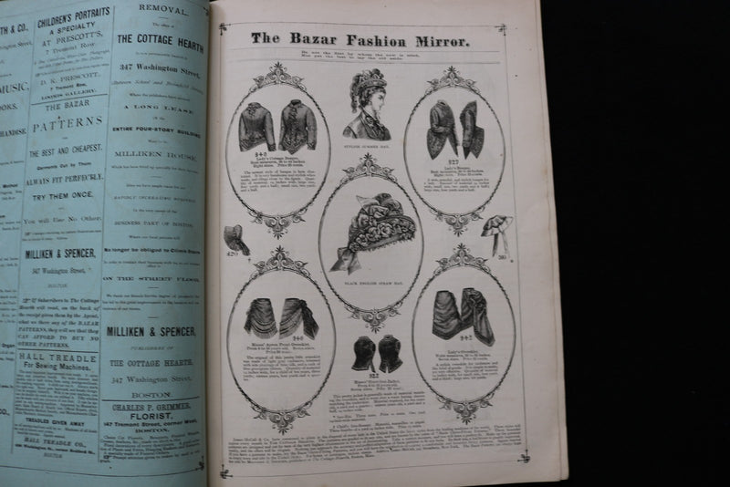 1875 THE COTTAGE HEARTH MAGAZINE - LOT OF 6 - K 2791