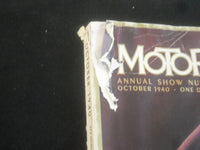 1940 OCTOBER MOTOR MAGAZINE - ANNUAL SHOW NUMBER - J 7750