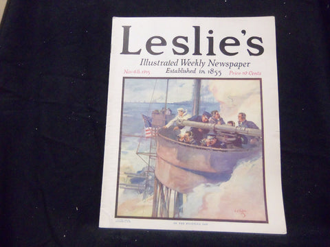 1915 NOVEMBER 4 LESLIE'S WEEKLY MAGAZINE - IN THE FIGHTING TOP - ST 1347