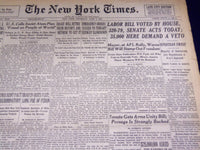 1947 JUNE 5 NEW YORK TIMES - LABOR BILL VOTED BY HOUSE - NT 3326