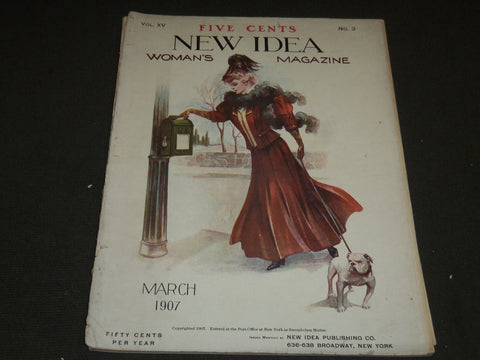 1907 MARCH NEW IDEA WOMAN'S MAGAZINE - COLOR FASHION - ILLUSTRATIONS - ST 254