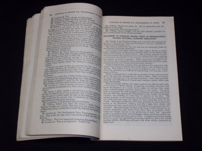 1961 UNITED STATES ORGANIZATIONS IN AFRICA HEARINGS - 87TH CONGRESS - J 7134