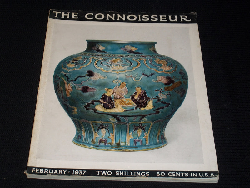 1937 FEBRUARY THE CONNOISSEUR MAGAZINE - PORCELAIN WINE JAR FRONT COVER - E 5518
