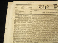 1852-1853 THE DAILY UNION NEWSPAPER LOT OF 4 ISSUES - WASINGTON - NP 3297E