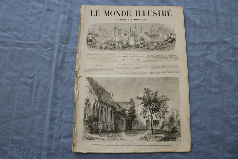 1873 FEB 1 LE MONDE ILLUSTRE MAGAZINE - CHISLEHURST - FRENCH - NP 8447