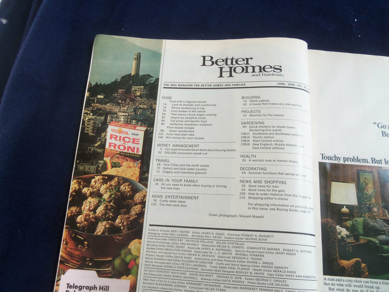 1968 JUNE BETTER HOMES AND GARDENS MAGAZINE - NICE COVER, PHOTOS & ADS- ST 4628R