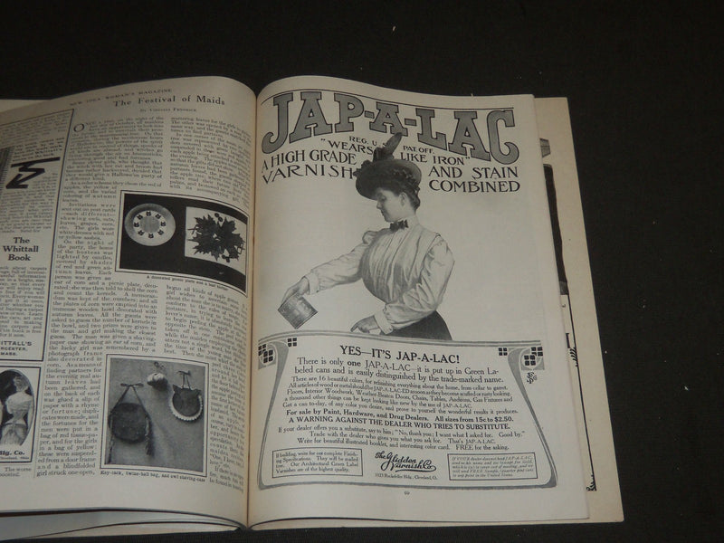 1907 OCTOBER NEW IDEA WOMAN'S MAGAZINE - COLOR FASHION - ILLUSTRATIONS - ST 256