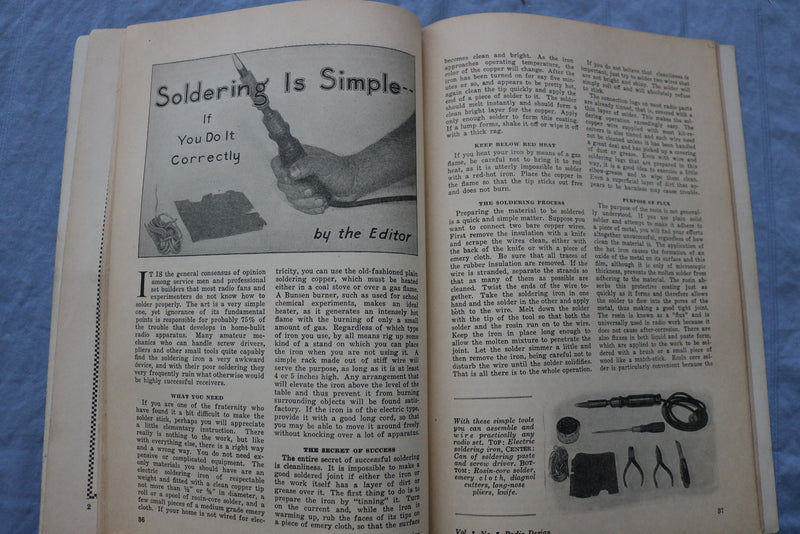 1930 FALL RADIO DESIGN SOFTCOVER HANDBOOK - PILOT MIDGET RECEIVER - K 320