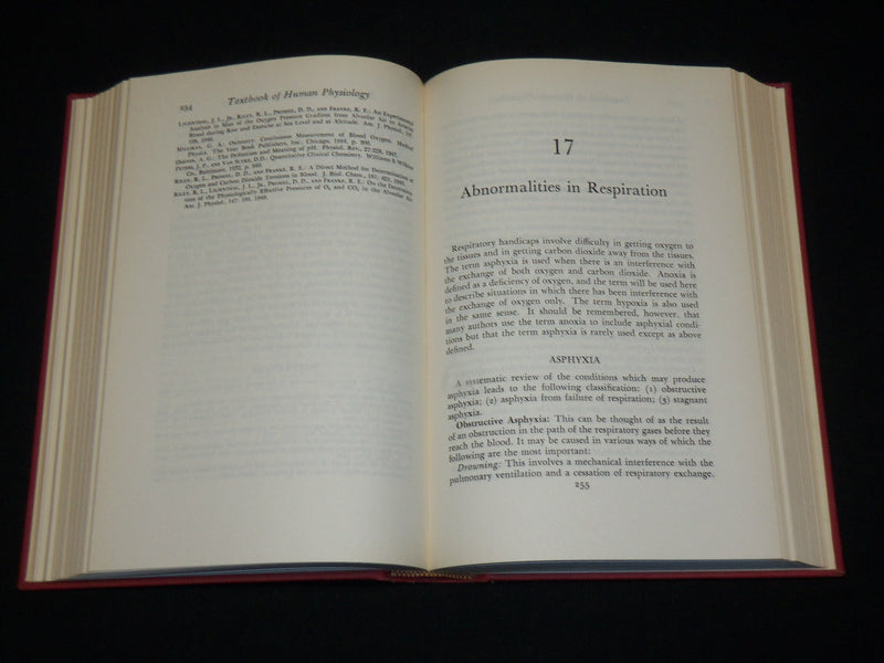 1949 TEXTBOOK OF HUMAN PHYSIOLOGY HARDCOVER BOOK BY WILLIAM F. HAMILTON- KD 6423