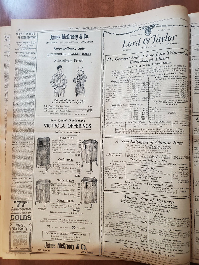 1917 NOVEMBER 11 NEW YORK TIMES - KERENSKY GAINING SUPPORT IN RUSSIA - NT 8066