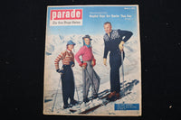 1955 MARCH 6 PARADE MAGAZINE - GARY COOPER AND FAMILY COVER - E 25661