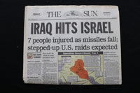 1991 JANUARY 18 THE SUN NEWSPAPER - BALTIMORE, MD - IRAQ HITS ISRAEL - NP 8910