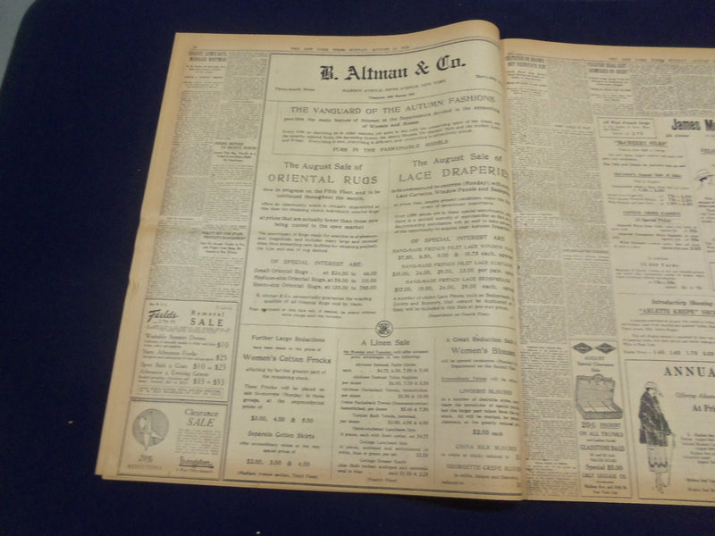1918 AUGUST 11 NEW YORK TIMES - SOMME SALIENT SMASHED, MONTDIDIER TAKEN- NT 9191