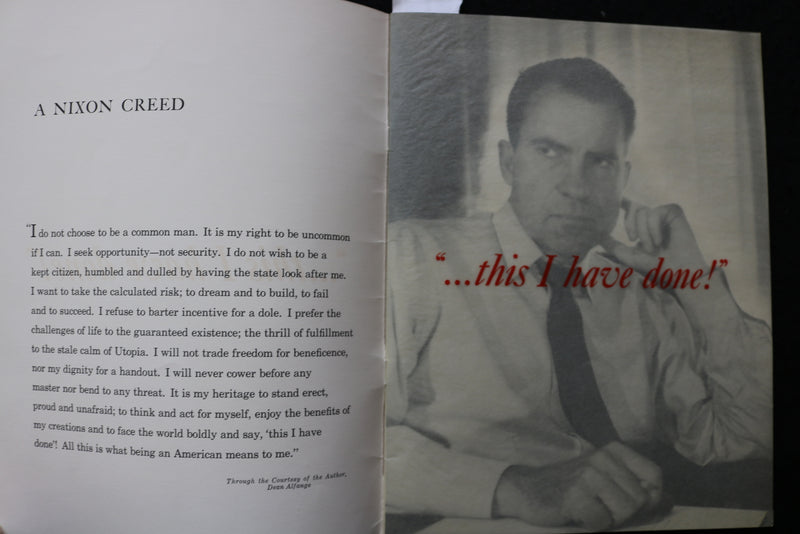 1960 RICHARD NIXON CAMPAIGN BOOK - SOFTCOVER - K 2312
