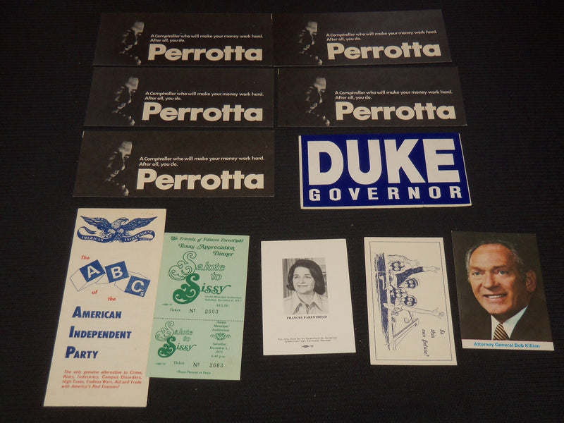 1970'S-1980'S ASSORTED POLITICAL CAMPAIGN LITERATURE LOT OF 64 - O 2597C