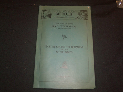 1936 THE CARIBBEAN MERCURY - R.M.S. STATENDAM PROJECT - EASTER CRUISE - J 6380