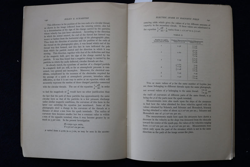 1908 A STUDY OF THE ELECTRIC SPARK IN A MAGNETIC FIELD SOFTCOVER BOOK - K 1571