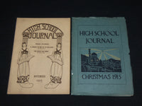 1915 NOVEMBER & CHRISTMAS HIGH SCHOOL JOURNAL LOT OF 2 - PITTSBURGH - J 6950