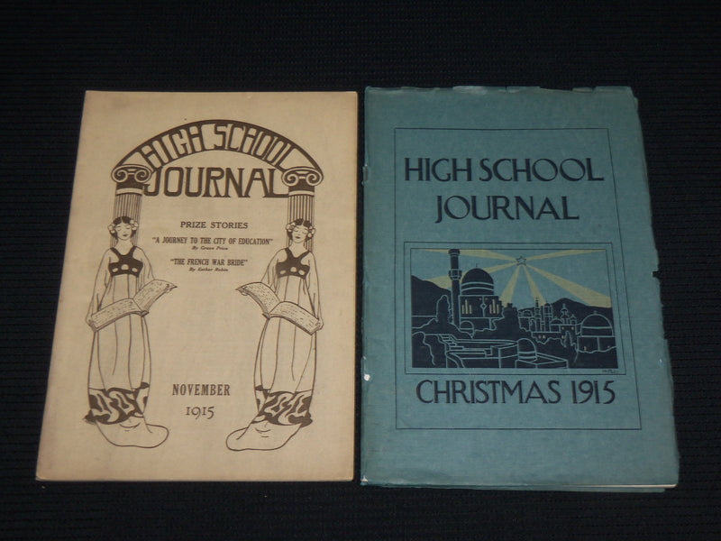 1915 NOVEMBER & CHRISTMAS HIGH SCHOOL JOURNAL LOT OF 2 - PITTSBURGH - J 6950