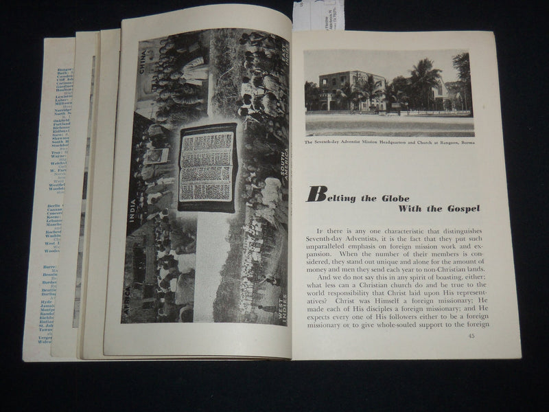 1942 SEVENTH-DAY ADVENTISTS BELIEF AND WORK SOFTCOVER BOOK - J 9294