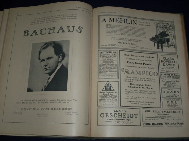 1925 JANUARY-DECEMBER THE MUSICIAN BOUND VOL NO. 30 - GREAT PHOTOS/ADS - KD 1766