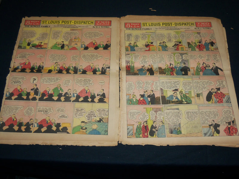 1928-1932 ST. LOUIS POST DISPATCH COLOR COMIC FRONT PAGES LOT OF 29 - NTL 82J