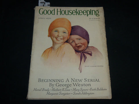 1929 APRIL GOOD HOUSEKEEPING MAGAZINE - JESSIE WILCOX SMITH COVER - ST 2589A