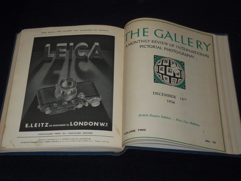 1933-1937 THE GALLERY PHOTOGRAPHY MAGAZINE BOUND VOLUMES NO. 1-5 - KD 655