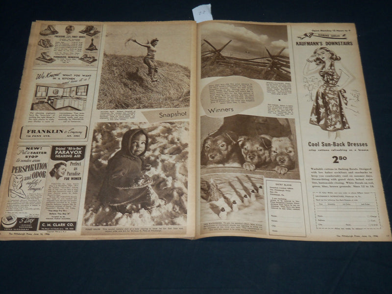 1946 JUNE 16 THE PITTSBURGH PRESS SUNDAY ROTO SECTION - BILLY CONN - NP 4563