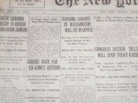 1920 DECEMBER 6 NEW YORK TIMES - HARDING ARRIVES IN WASHINGTON - NT 8476