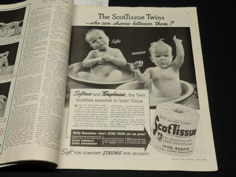 1941 MARCH WOMAN'S HOME COMPANION MAGAZINE - GREAT COVER & ADS - ST 4878N