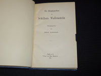 1915 DIE HAUPTQUELLEN ZU SCHILLES WALLENSTEIN BOOK - GERMAN - KD 7857